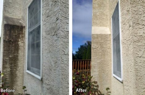 Stucco House Pressure Washed