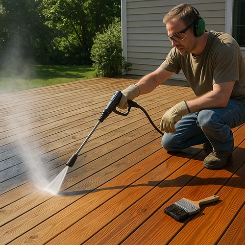 Brevard deck pressure washing & staining image