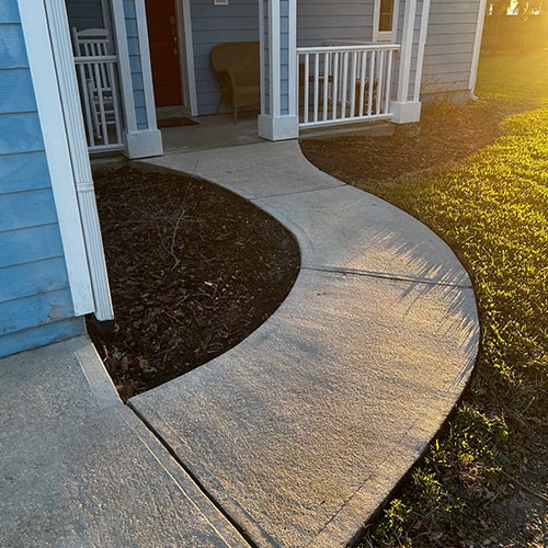 Brevard walkway pressure washing photo. Before & after